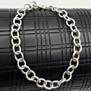 Vintage Sterling Silver Round Link Bracelet 7" – 925 Minimalist Chain Bracelet